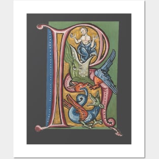 Illuminated Initial R Posters and Art